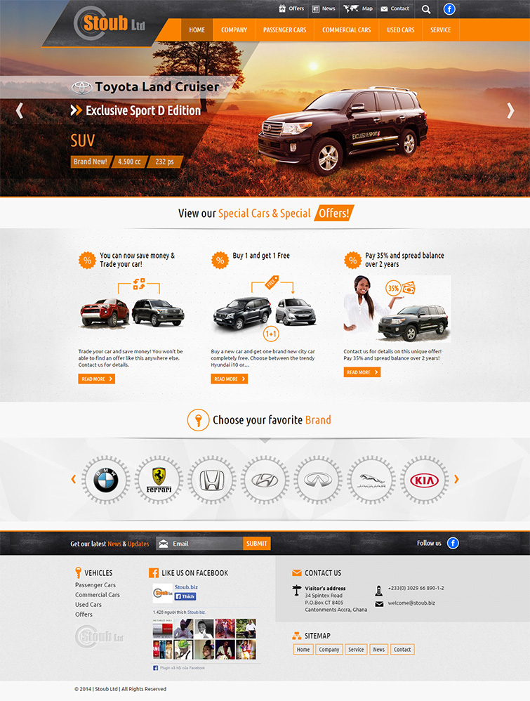 Thiết kế website ô tô mẫu 01